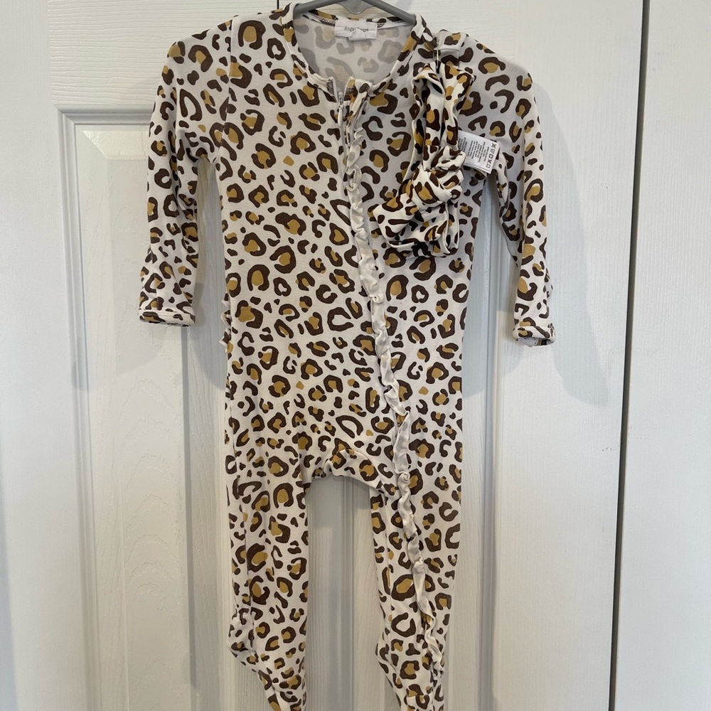 Angel Dear animal print footie 6-9m